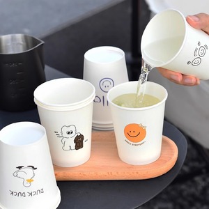 Gobelets en papier jetables 250 ml, biodégradables, pour boissons chaudes, pour la maison, le bureau, les pique-niques - Product Image 1