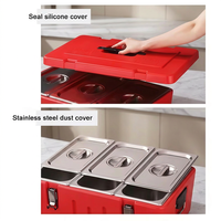 Conteneur isotherme de haute qualité en acier inoxydable de 40 L grande capacité pour la conservation des aliments, boîte isotherme pour restaurant