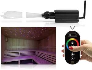 รีโมทคอนโทรลแบบสัมผัส OEM สำหรับไฟเบอร์ออปติก RGB LED 16W สร้างแสงดาวบนท้องฟ้า ระดับ IP33 แรงดันไฟฟ้า DC12V โครงสร้างอะลูมิเนียม-พลาสติก รับประกัน 2 ปี - Product Image 5