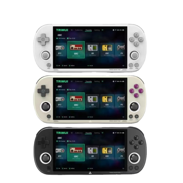 RYJ Trimui Smart Pro Pocket Handheld Game Console 4.96 Inch IPS 1280x720 Screen 5000mAh 6+Hours Retro Portable Video Game Wi-Fi