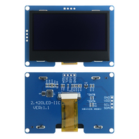Módulo de Pantalla OLED Goldenmorning de 2.42 Pulgadas, Conector de Montaje de 4 Pines, Interfaz I2C, Blanco, SSD1309 128x64, Fabricante Original