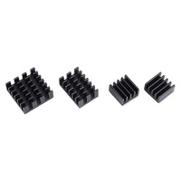 Gran oferta, ventilador de refrigeración de Cpu sin escobillas Raspberry Pi 4 Modelo B DC 5V y disipadores de calor de aluminio de 4 piezas para Raspberry Pi 4 Modelo B