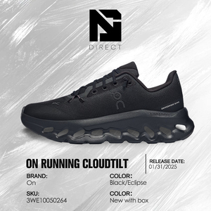 Zapatillas Deportivas ON Cloudtilt 'Eclipse Black' para Mujer, Estilo Casual, Malla Negra, Cierre de Cordones, Punta Redonda, Transpirables, para Todas las Temporadas - Product Image 6
