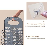 Panier de rangement pliable mural en PP pour salle de bain et buanderie, idéal pour la maison et les dortoirs