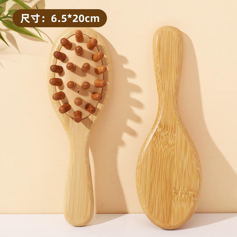 Bamboo oval massage comb