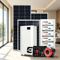 Système solaire tout-en-un 10KW 20KW 30KW avec batterie LiFePO4 51.2V 15KWH 30KWH et onduleur hybride, kit complet certifié CE