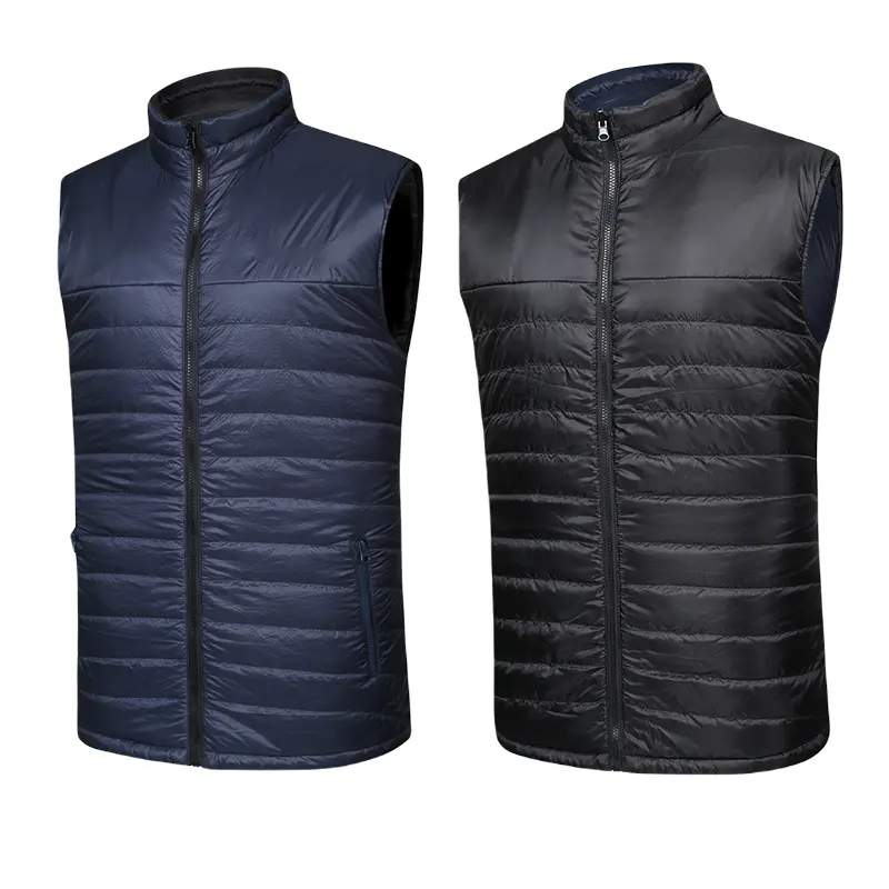 Custom OEM printing/embroidery logo workwear outdoor sports uniform working padded cotton puffer under vest for men