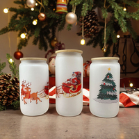 Gobelets en verre à haute teneur en borosilicate Tasses en gros en vrac avec couvercles et pailles Tasses à sublimation Party Favors Bouteille de jus