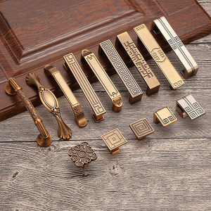 Chinese Style Zinc Alloy Cabinet Handles Rectangle Durable Furniture <b>Drawer</b> Door Knobs - Product Image 1
