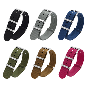 ساعات 18 أو 20 أو 22 عصرية منسوجة من النايلون ، حزام ساعة فاخر جيد التهوية من القماش ، إبزيم من الفولاذ ، ساعات ذكية متوافقة - Product Image 1