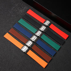 Bracelet de remplacement en caoutchouc fluoré pour <span class=keywords><strong>montre</strong></span> étanche Blue Needle <span class=keywords><strong>Eco</strong></span>-<span class=keywords><strong>Drive</strong></span> 20/22/24mm pour hommes - Product Image 1