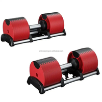 Jeu d'haltères libres réglables, plaques de musculation, équipement de fitness multi-gym, haltères réglables 24kg