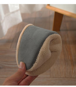 Zapatillas de lana Coral con logotipo bordado para Hotel, zapatos de balneario de lujo - Product Image 4