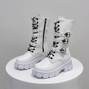 2026 fashion walking style thick-soled mid-calf <b>boots</b> for women autumn and winter style casual shoes round toe women‘s shoes - Product Image 1