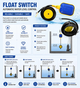 타이다센트 DC12V 전자식 플로트 스위치, HVAC 시스템용 고감도 액체 감지 장치 - Product Image 1