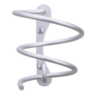 Wall Mounted Hair Dryer Holder Stainless Steel Round Bathroom <b>Storage</b> <b>Rack</b> For Salon Barbershop - Product Image 2
