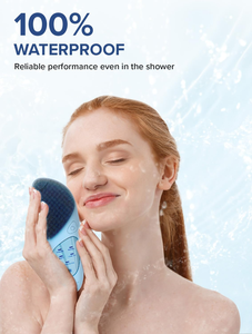 Brosse nettoyante visage électrique portable à ultrasons Type C en silicone pour un nettoyage en profondeur, un blanchiment et une exfoliation - Product Image 2