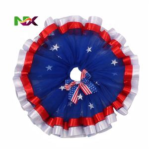 Faldas Tutú con Estrellas Rojas, Blancas y Azules para el 4 de Julio, Collar Americano, Lazos y Broches Patrióticos para el Cabello, Disfraces de Ecoparty, TV y Cine - Product Image 5