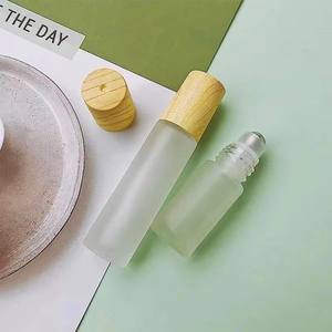 High Quality Bamboo Lid Clearance Price Frosted Amber Glass Roller for <b>Perfume</b> Bottles 3ml/5ml/10ml/20ml Crown Cap - Product Image 6