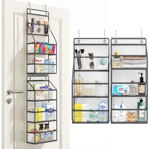 6-SHELF rõ ràng PVC Túi Vườn ươm trên cửa treo đựng thức ăn tổ chức Lưu trữ treo túi cho phòng