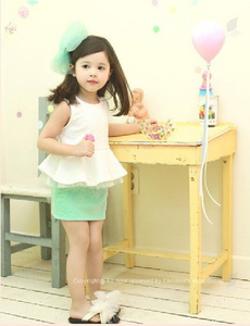 Ropa Infantil al por Mayor, Camiseta de Princesa con Falda, Trajes de Fiesta para Niñas Pequeñas de China - Product Image 2