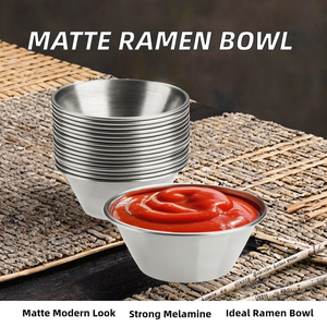 Bol à nouilles moderne noir mat en acier inoxydable japonais pour ramen, 4,5 pouces – Offre spéciale - Product Image 2