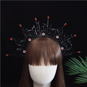 Nueva venta al por mayor mujeres niñas accesorios bandas para la cabeza accesorios para el cabello Halloween serpiente fiesta decorativa <span class=keywords><strong>diadema</strong></span> - Product Image 5