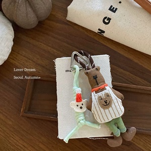 Colgante de Peluche Suave Estilo Coreano con Diseño de Hongo, Forma 3D, para Bolsos de Niñas, Llavero de Moda Infantil con Cierre Metálico Plateado - Product Image 2