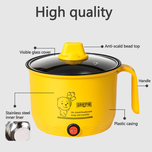 Circular High-end Stainless Steel Inner <b>Pot</b> 1.8L Dormitory Electric <b>Pot</b> Non-Stick Coating Temperature Control for Outdoor Hotel - Product Image 3