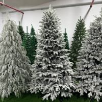 Umweltfreundlicher 2,13m PE Beflockter Schnee-Kunstweihnachtsbaum mit Metallständer für Innen- und Außendekoration zu Weihnachten