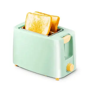 Toaster bread 2 slice color customized logo toaster oven with central guide smart multi functional popup toaster