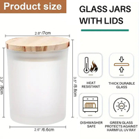 Bougie en verre vide avec couvercle