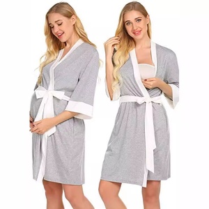 Camicia <span class=keywords><strong>da</strong></span> <span class=keywords><strong>Notte</strong></span> Premaman in Cotone Traspirante con Scollo a V Tinta Unita <span class=keywords><strong>per</strong></span> <span class=keywords><strong>Donne</strong></span> in Gravidanza Pigiama Donna <span class=keywords><strong>per</strong></span> Casa - Product Image 3