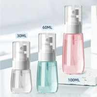 Botol semprot plastik kecil portabel isi ulang PET ukuran perjalanan 1oz 2oz 3oz 30ml 60ml 100ml botol semprot kosong Mini kabut