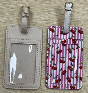 Etiquettes à bagages personnalisées en cuir PU Accessoire d'étiquette de bagage personnalisé multicolore à la mode pour ceintures - Product Image 4