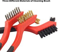Pexmientas élimination de la rouille polissage nettoyage manche incurvé Nylon métal récurage laiton acier inoxydable brosse métallique
