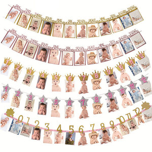 Banderines Digitales para Cumpleaños <span class=keywords><strong>de</strong></span> Bebé, <span class=keywords><strong>Guirnalda</strong></span> <span class=keywords><strong>de</strong></span> <span class=keywords><strong>Fotos</strong></span> <span class=keywords><strong>de</strong></span> 12 Meses, Decoración para Baby Shower, <span class=keywords><strong>Guirnalda</strong></span> <span class=keywords><strong>de</strong></span> Papel para Niño o Niña, Suministros para Fiesta <span class=keywords><strong>de</strong></span> Primer Cumpleaños - Product Image 2