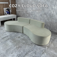 Ensemble de canapés sectionnels modernes en PU convertible en forme de C, compressé pour salon, application OEM, modèle JZJJ00096