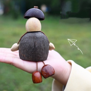 กระดิ่งลมทำมือจากเปลือกเมล็ดพืชธรรมชาติ เสียงบำบัด ของตกแต่ง บรรเทาความเครียด ของประดับแขวนตกแต่งบ้าน ของขวัญสุดพิเศษสำหรับคู่รัก - Product Image 4