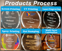 Trophées d'entreprise en acrylique transparent neufs en gros, durables et résistants aux rayures