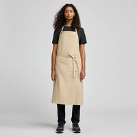 Duolai Custom Logo Chef Cottons Ober Uniform Koken Keuken Bar Schorten Werk Gewassen Schilderij Eenvoudige Cafe Restaurant Schorten
