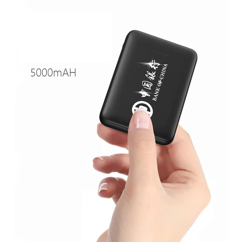 Batterie externe 10000mah Promotion, chargeur avec double port USB, pour iPhone et Samsung, Logo personnalisé OEM