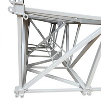Cadre de tirant mural pour grue à tour, en acier structurel épais haute résistance, Série QTZ5013/6012, Accessoire de construction pour grue QTZ, Gris clair