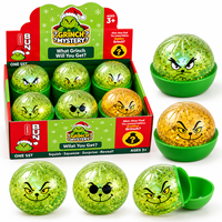 Vente en gros Jouet Squishy Mystère Grinch de Noël, Gelée Pailletée à Remontée Lente, Anti-stress, Boîte Surprise, Cadeau, Personnalisation OEM