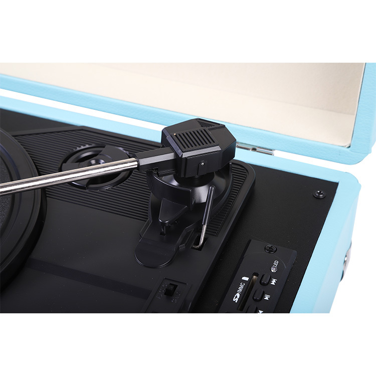 Giradischi Vintage Con Altoparlanti, Bluetooth, 3 Velocità E Ingresso AUX – Lettore Vinile Con Trasmissione A Cinghia In Stile Retro