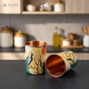 Oriental Design <b>copper</b> glass With Bird And Tree Pattern Reusable For Afternoon Tea Adults Gift - Product Image 3