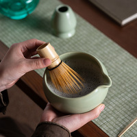 Ensemble Matcha Personnalisé en Gros : Chawan en Céramique, Fouet en Bambou à 100 Dents, Support pour Fouet, Cuillère Chashaku, Passoire, Boîte de Rangement, Ensemble Matcha OEM