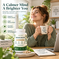 Capsules de stimulation de l'humeur en marque privée, soulagement du stress, soutien à l'équilibre de l'humeur, fabrication OEM ODM