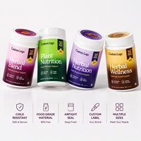 Bouteille en plastique PET vide à large ouverture rose avec logo personnalisé, résistante aux enfants, pour compléments alimentaires, pilules, capsules et vitamines