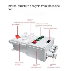 Caja de distribución a prueba de explosiones, caja de control a prueba de explosiones de acero inoxidable, instrumento de botón, caja de conexiones a prueba de explosiones - Product Image 4